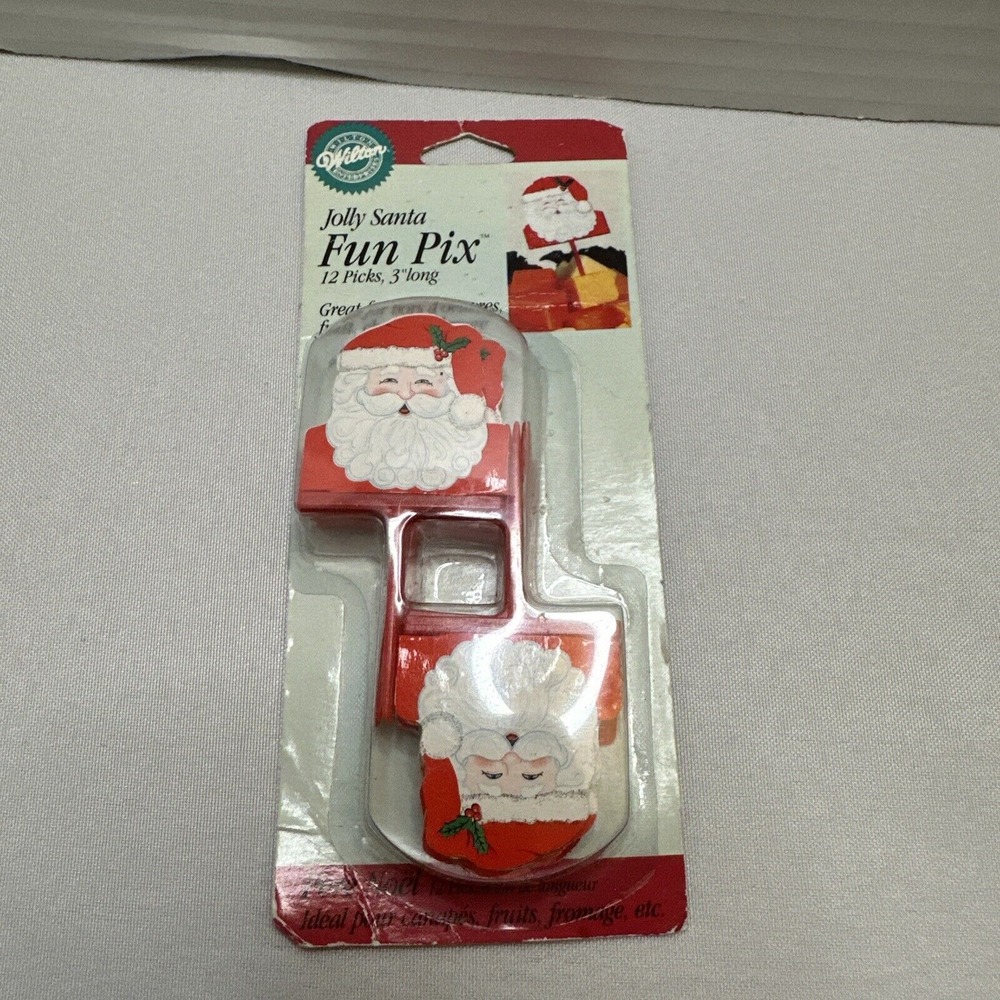 Wilton 1996 Jolly Santa Fun Pix NEW 12‎ CT